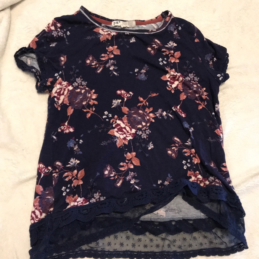 A floral purple shirt